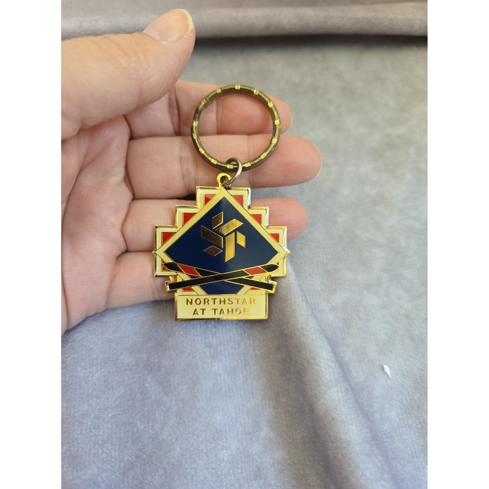 Northstar Lake Tahoe Ski Resort Metal Keychain Vintage